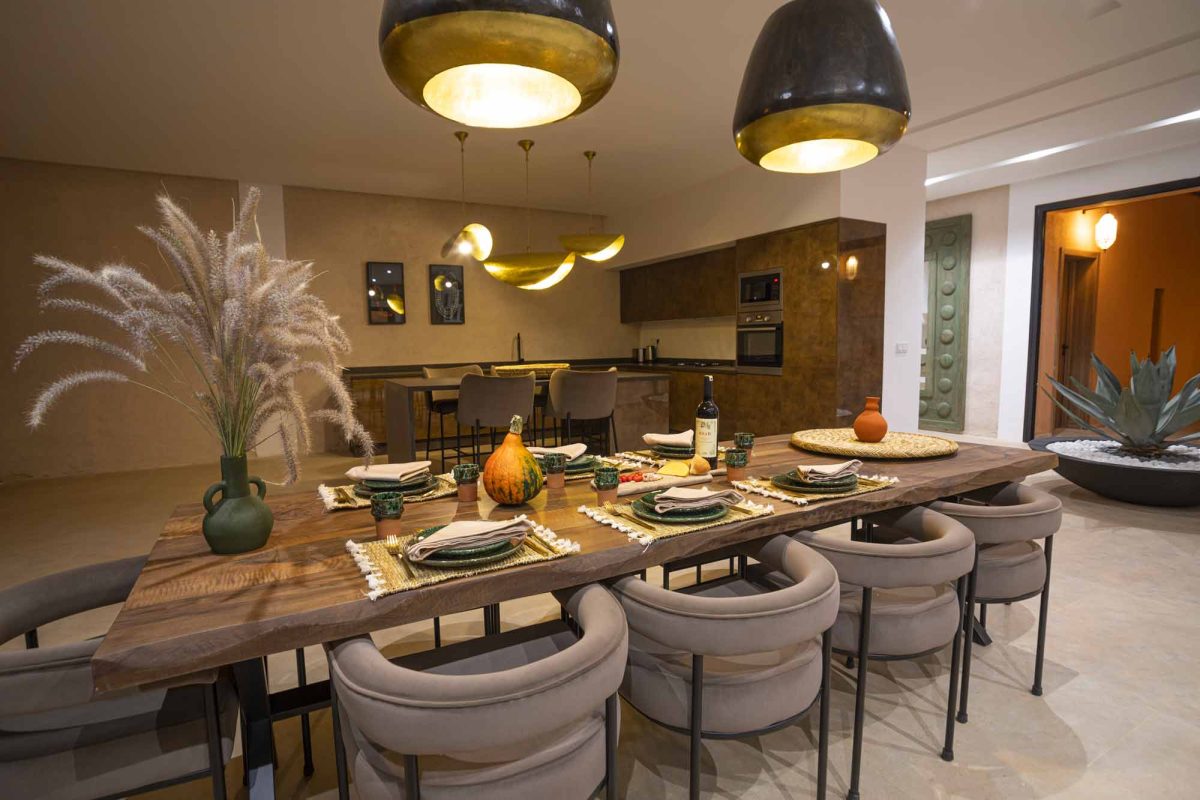 cuisine dans une villa de luxe à Marrakech
